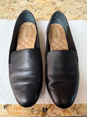 Birdies The Starling Loafer Black Leather Flats Quilted-Insole Flats Size 8
